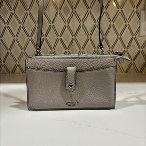 Kate Spade Taupe Leather Crossbody Bag